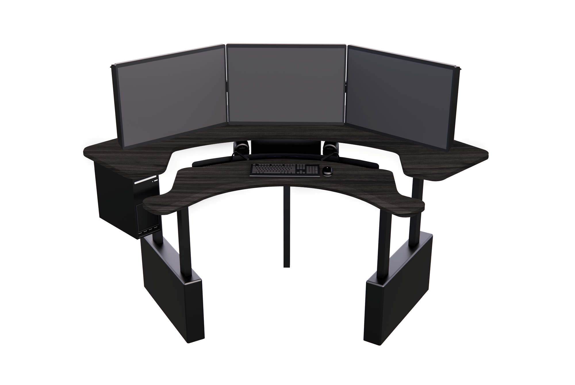 XM8-C Radiology Desk: Curved, Dual Surface MojoDesk 78x78 / Smithy Street