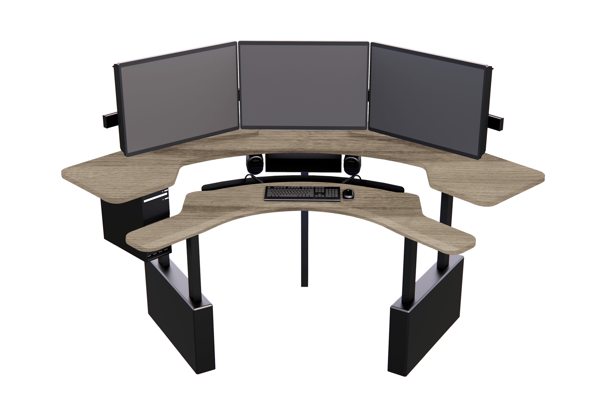 XM8-C Radiology Desk: Curved, Dual Surface MojoDesk 84x84 / Mistral