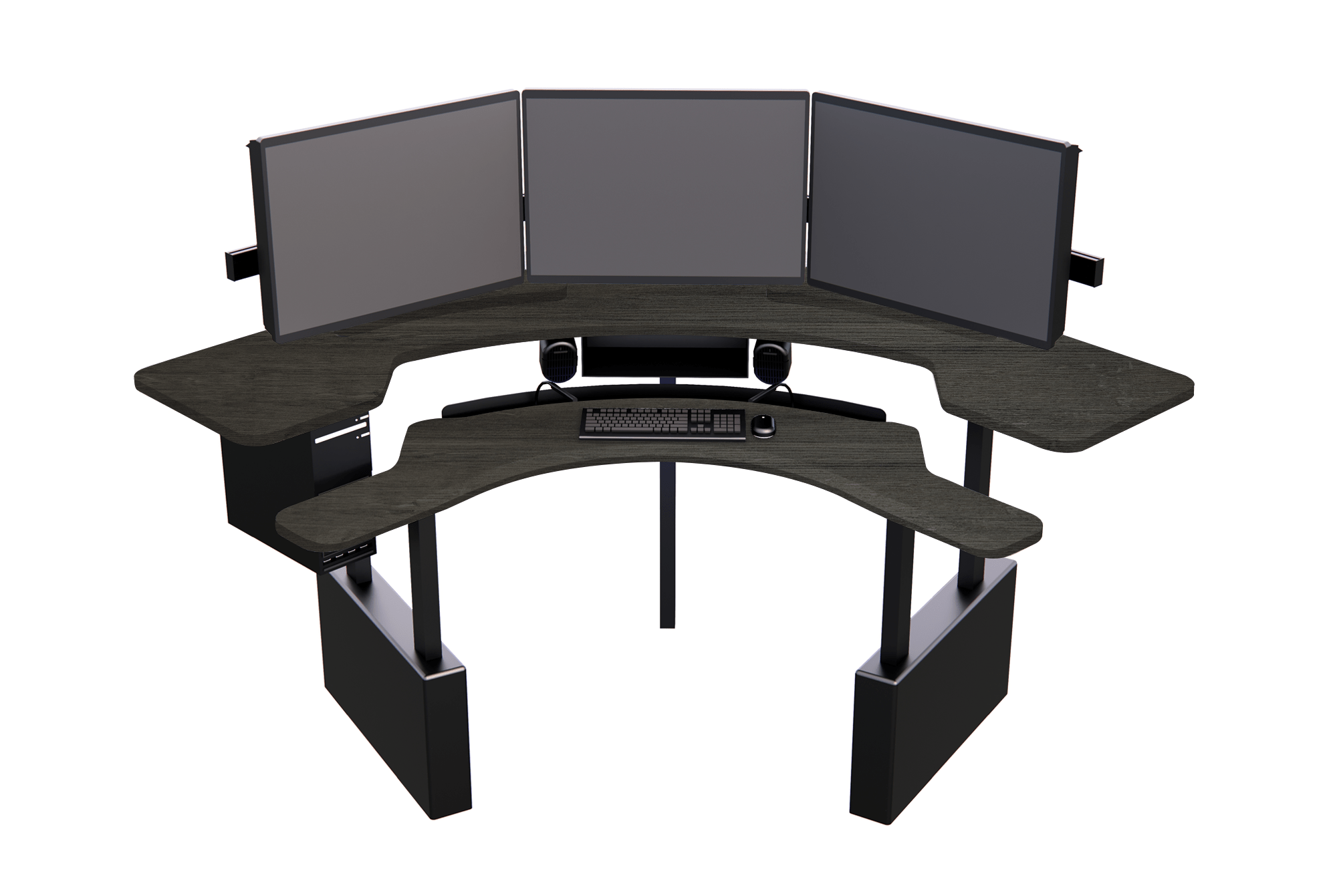 XM8-C Radiology Desk: Curved, Dual Surface MojoDesk 84x84 / Monaco