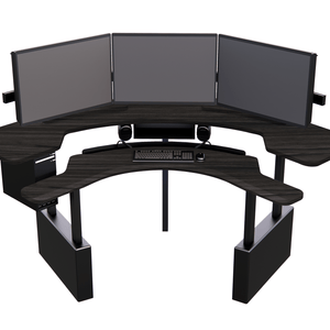 XM8-C Radiology Desk: Curved, Dual Surface MojoDesk 84x84 / Smithy Street