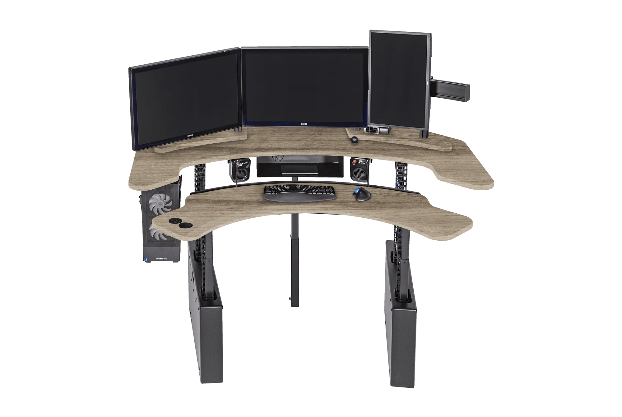 XM8-C Radiology Desk: Curved, Dual Surface MojoDesk 72x72 / Mistral