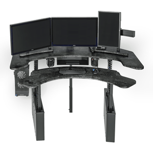 XM8-C Radiology Desk: Curved, Dual Surface MojoDesk 72x72 / Rock Ash