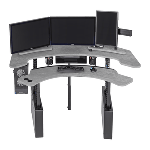 XM8-C Radiology Desk: Curved, Dual Surface MojoDesk 72x72 / Sahara Stone