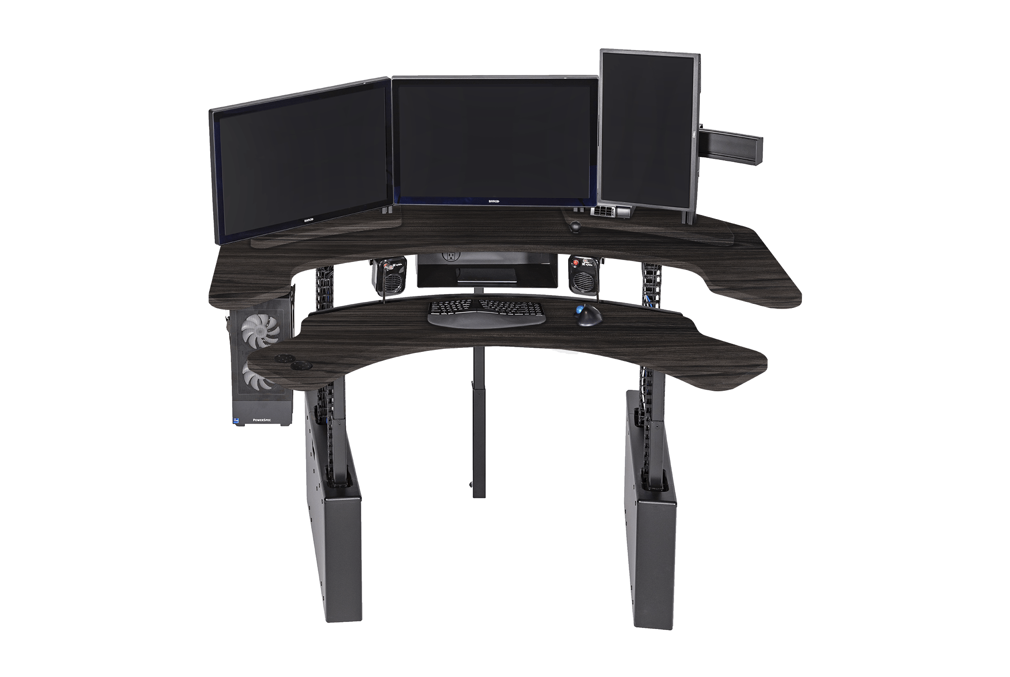 XM8-C Radiology Desk: Curved, Dual Surface MojoDesk 72x72 / Smithy Street