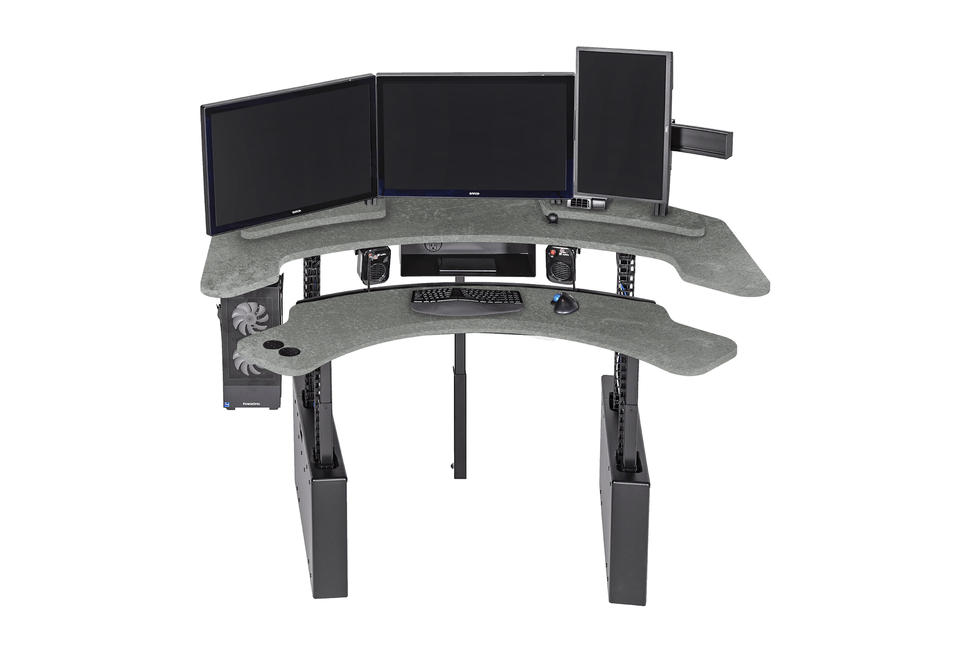 XM8-C Radiology Desk: Curved, Dual Surface MojoDesk