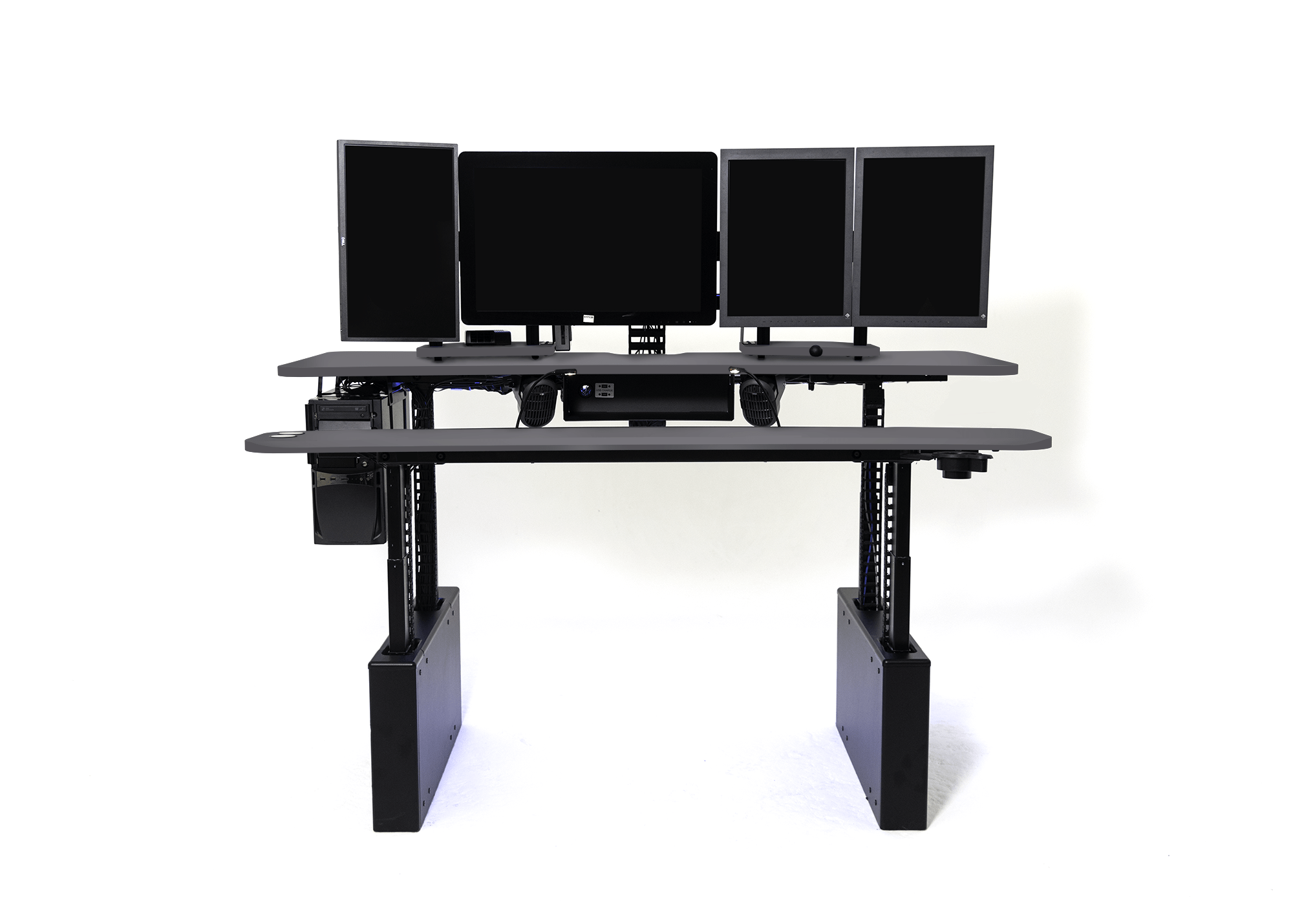 XM8-S Radiology Desk - Straight, Dual Surface MojoDesk 72x44 / Matte Lux Charcoal