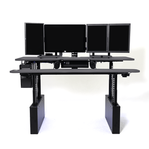 XM8-S Radiology Desk - Straight, Dual Surface MojoDesk 72x44 / Matte Lux Charcoal