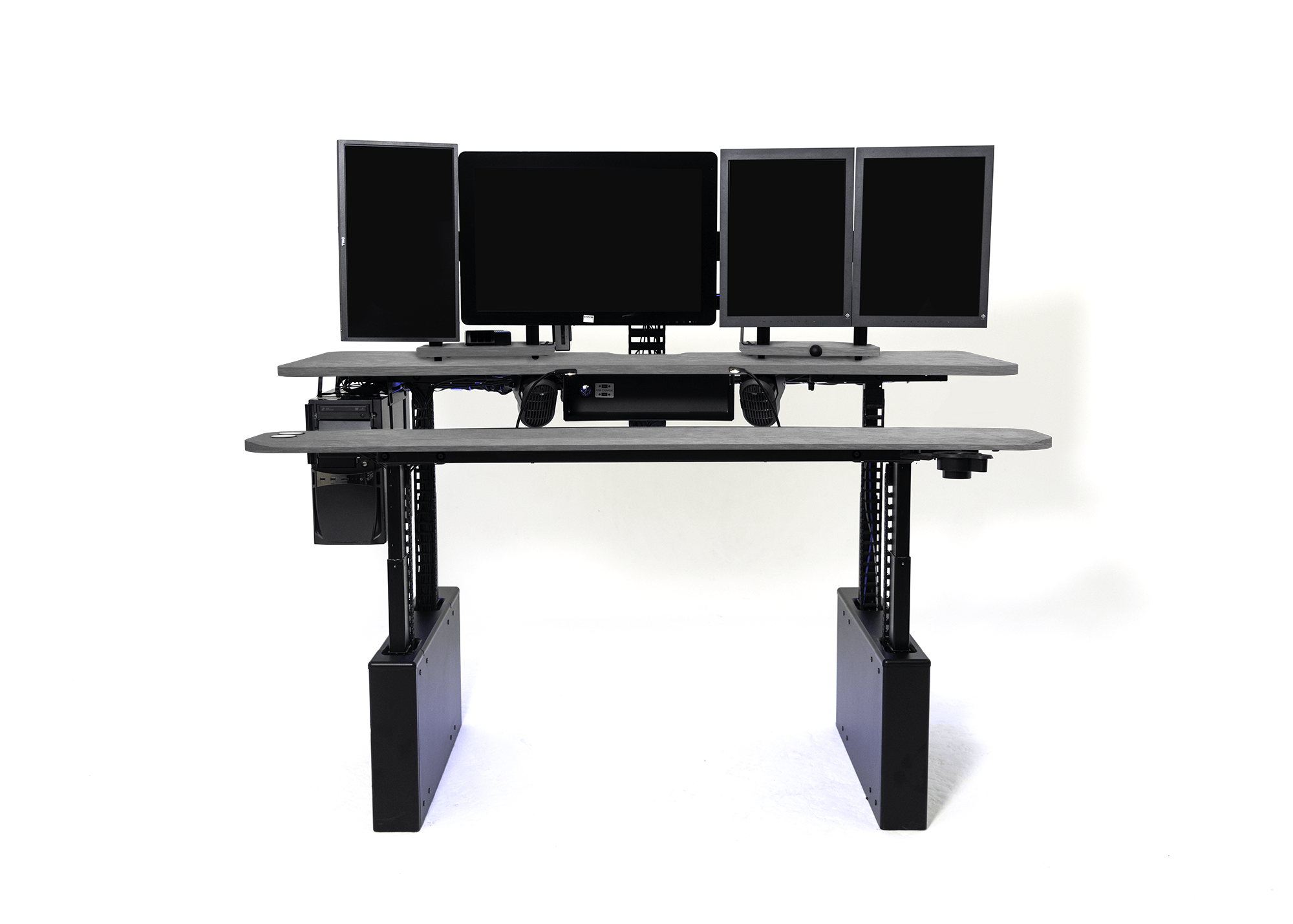 XM8-S Radiology Desk - Straight, Dual Surface MojoDesk 72x44 / Sahara Stone