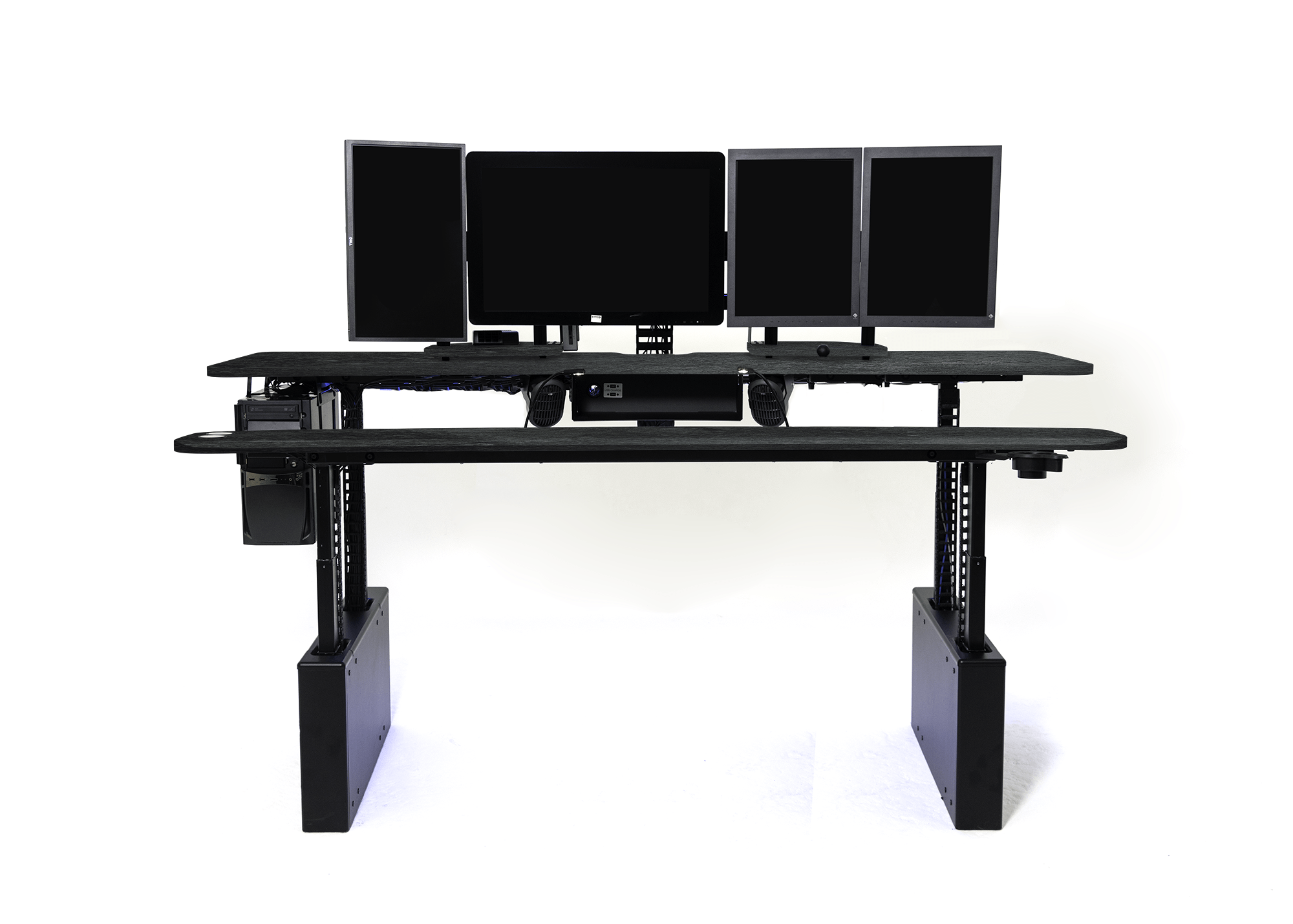 XM8-S Radiology Desk - Straight, Dual Surface MojoDesk 84x44 / Rock Ash