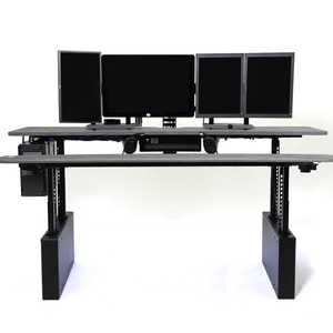 XM8-S Radiology Desk - Straight, Dual Surface MojoDesk 84x44 / Sahara Stone