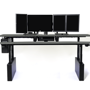 XM8-S Radiology Desk - Straight, Dual Surface MojoDesk 90x44 / Rock Concrete