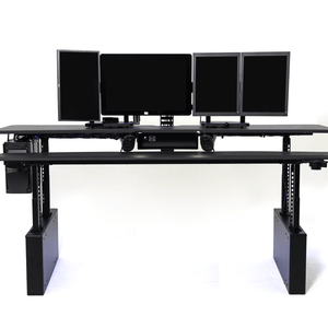 XM8-S Radiology Desk - Straight, Dual Surface MojoDesk 90x44 / Matte Lux Black