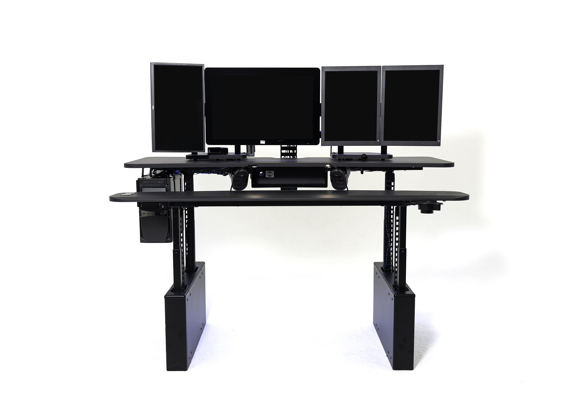 XM8-S Radiology Desk - Straight, Dual Surface MojoDesk 72x44 / Matte Lux Black