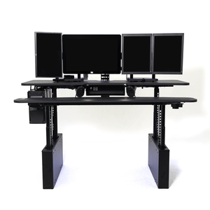 XM8-S Radiology Desk - Straight, Dual Surface MojoDesk 72x44 / Matte Lux Black