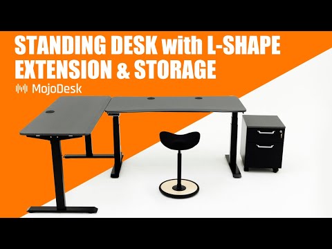 MojoDesk - Carbon Fiber  Standing Desk + Cable Chain, Power Bar