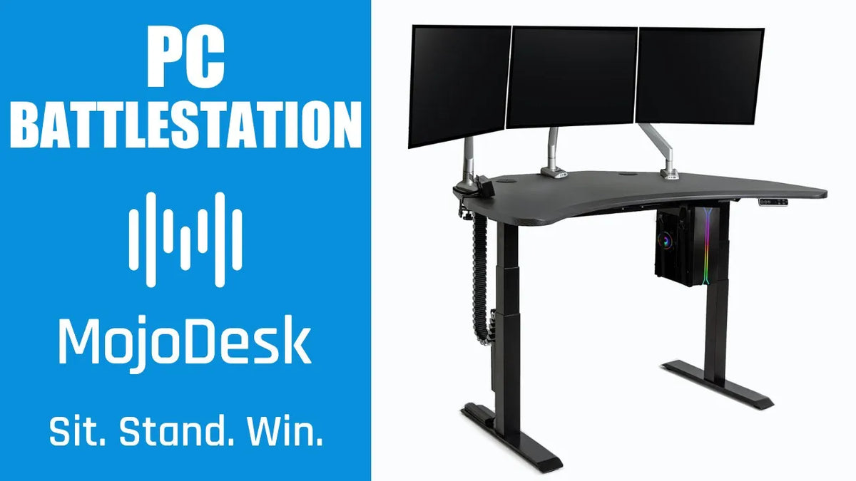 Best standing gaming desk 3 monitors