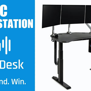 Best standing gaming desk 3 monitors