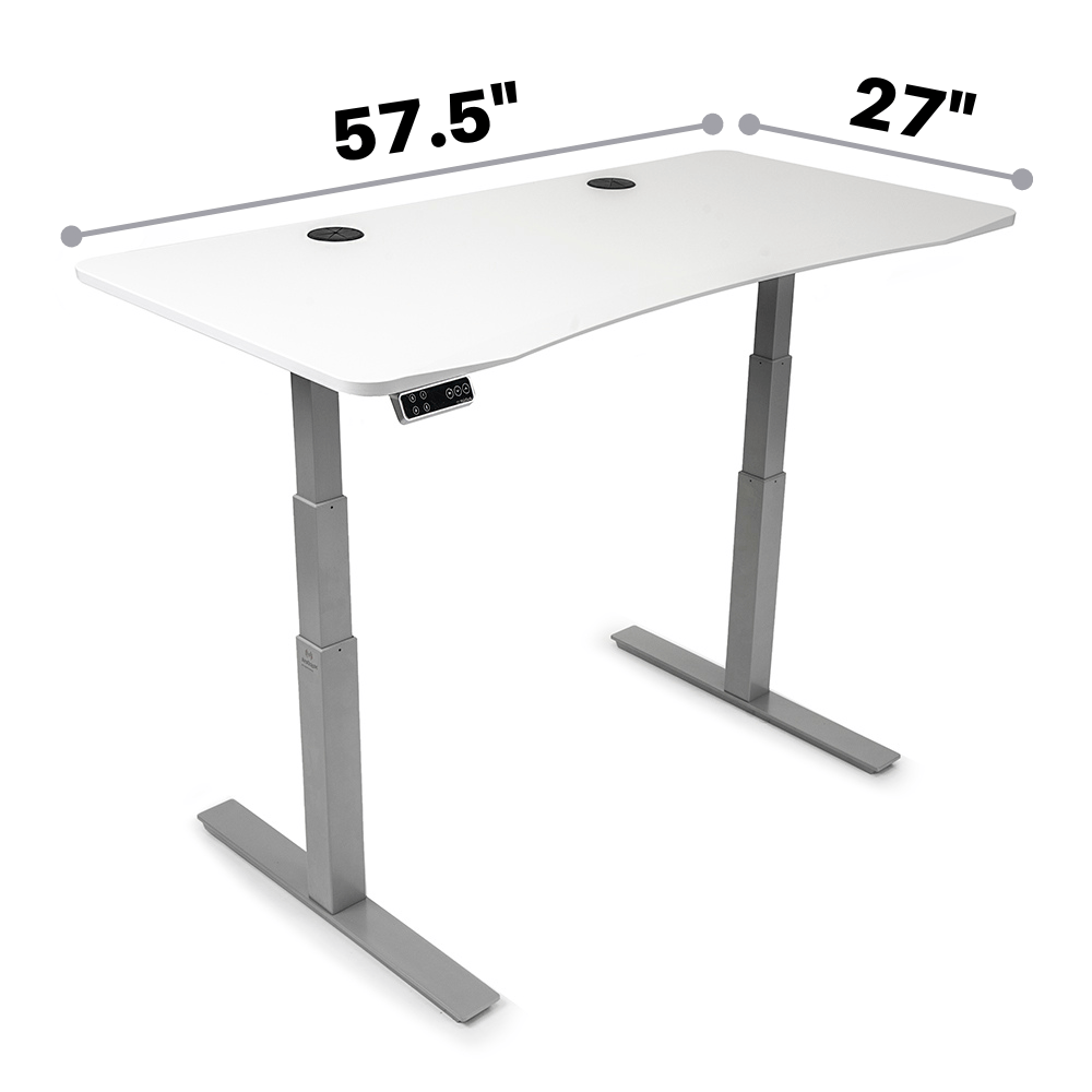 MojoDesk Bundle: Desk + 2 Accessories - Classic White Non Epicor Standing Desk Bundle