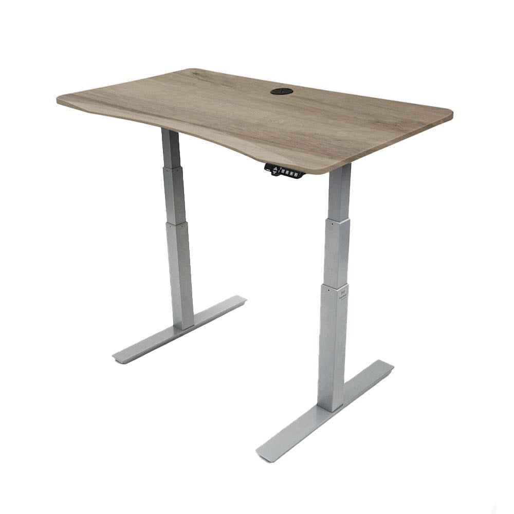 MojoDesk Bundle: Desk + 2 Accessories - American Oak Non Epicor Standing Desk Bundle 45.5x27 / Gray Base / American Oak