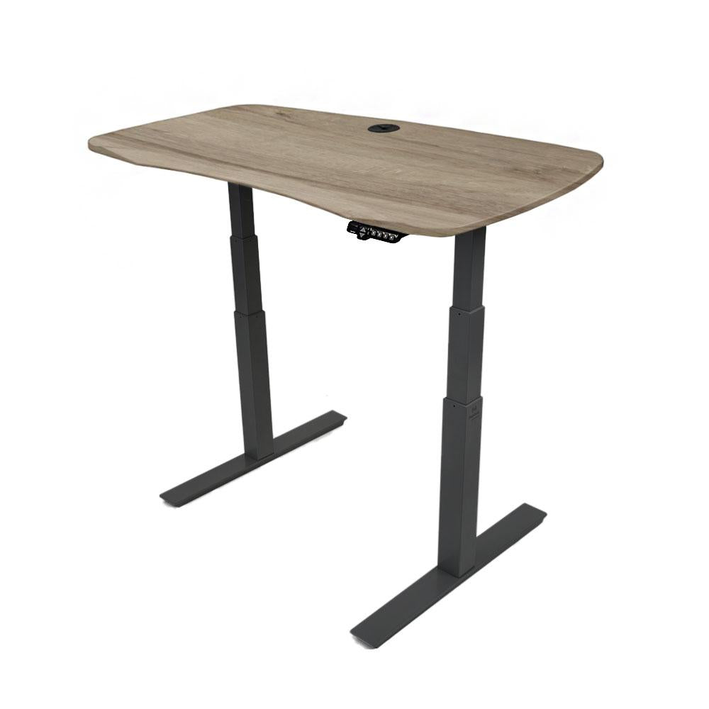 48x30 Electric Height Adjustable Desk - Frame Color: Black - Desktop Color: American Oak