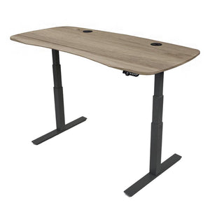 72x30 Electric Height Adjustable Desk - Frame Color: Black - Desktop Color: American Oak