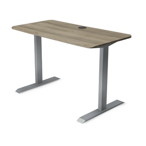 48x24 Side Table Fixed Height - Frame Color: Gray - Desktop Color: American Oak