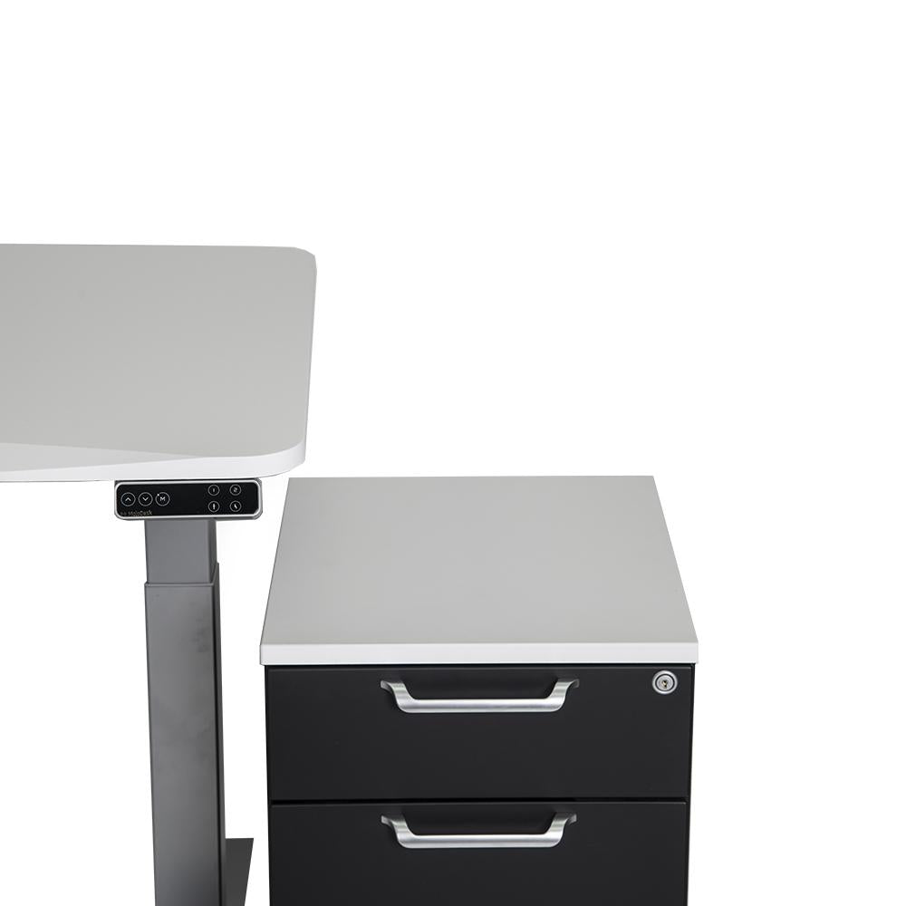 Mojo WorkSpace: Desk + Preassembled Mobile Cabinet