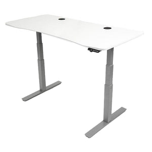 MojoDesk Bundle: Desk + 2 Accessories - Classic White Non Epicor Standing Desk Bundle 69.5x28.75 / Gray Base / Classic White