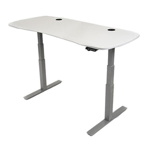 72x30 Electric Height Adjustable Desk - Frame Color: Gray - Desktop Color: White