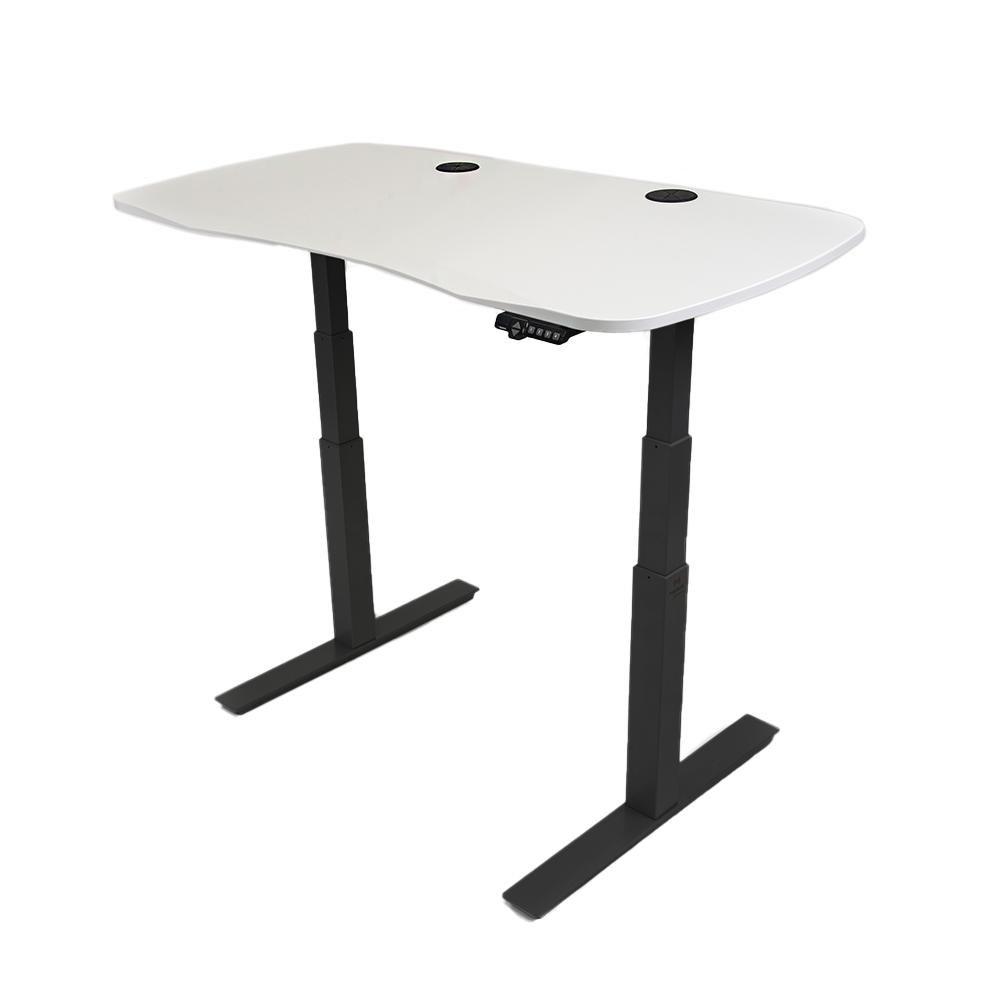 48x30 Electric Height Adjustable Desk - Frame Color: Black - Desktop Color: White