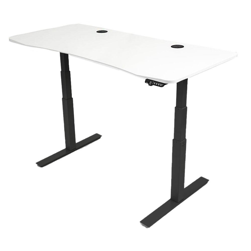 MojoDesk Bundle: Desk + 2 Accessories - Classic White Non Epicor Standing Desk Bundle 69.5x28.75 / Black Base / Classic White