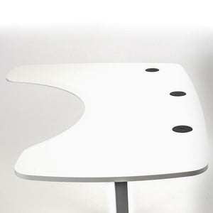 Classic White Corner L Shape Standing Desk - Electric Adjustable