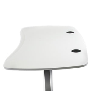 Top View of Electric Sit to Stand Desk. Color: White