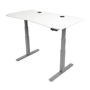 MojoDesk Bundle: Desk + 2 Accessories - Classic White Non Epicor Standing Desk Bundle 57.5x27 / Gray Base / Classic White