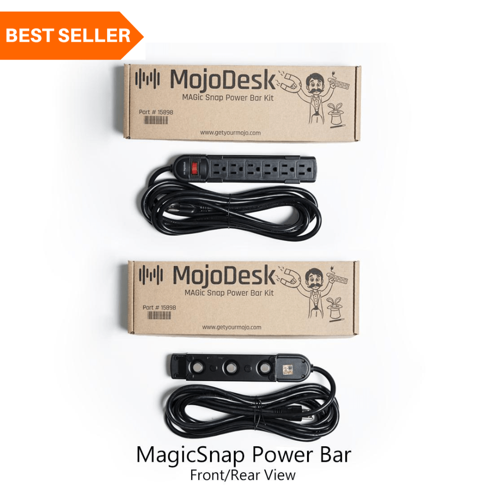 MAGicSnap Magnetic 6 Outlet Power Bar MojoDesk Cable Management