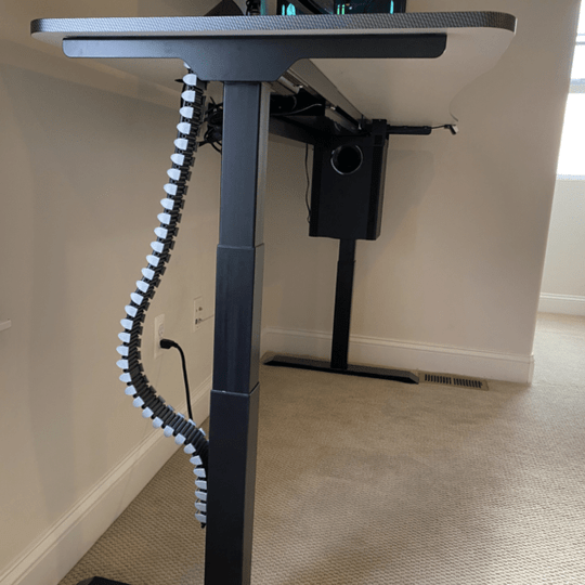 Stand Up Desk Store Under Desk Cable Management Tray Black