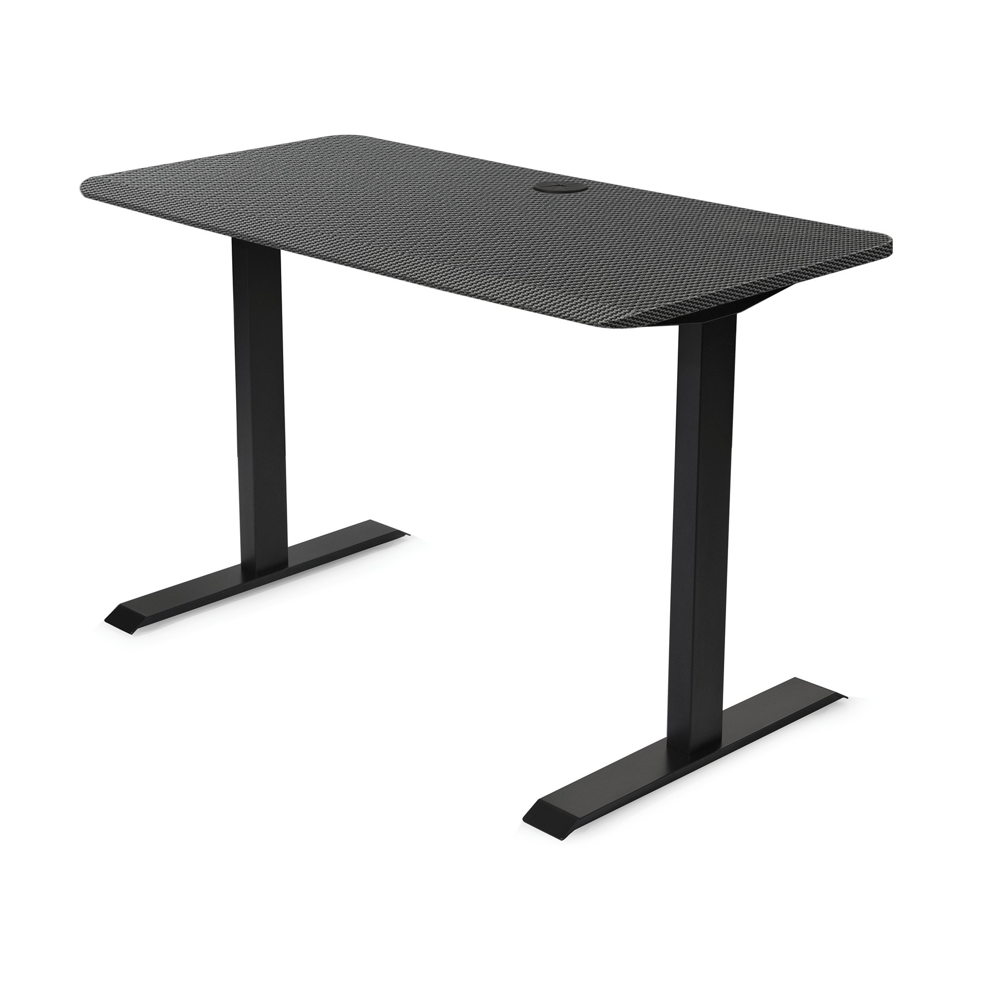 48x24 Side Table Fixed Height - Frame Color: Gray - Desktop Color: Carbon Fiber