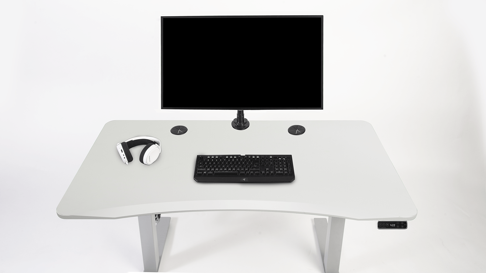 Height Adjustable Desk Ergonomic Sit Stand Desk Classic White MojoDesk