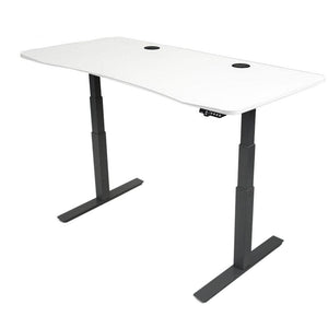 72x30 Height Adjustable Desk - Frame Color: Black - Desktop Color: White