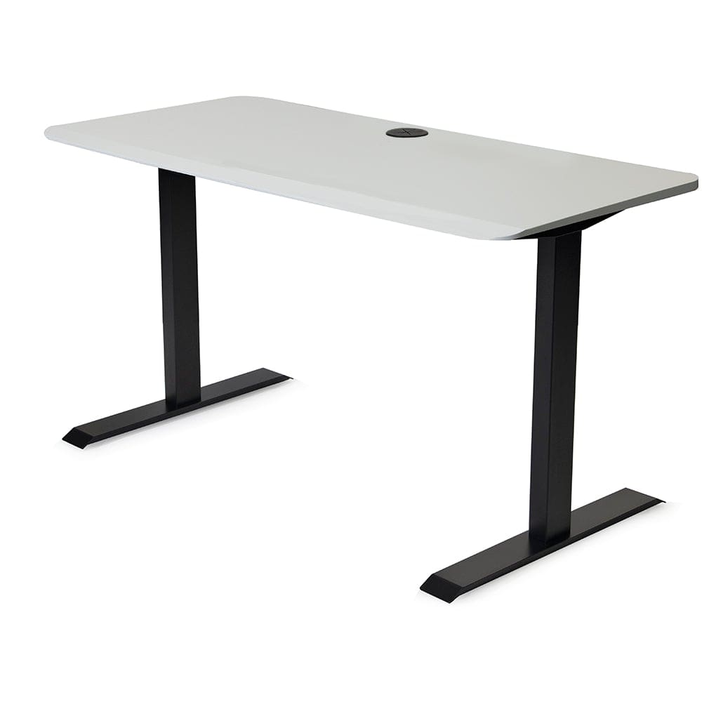 60x24 Side Table Fixed Height - Frame Color: Black - Desktop Color: White