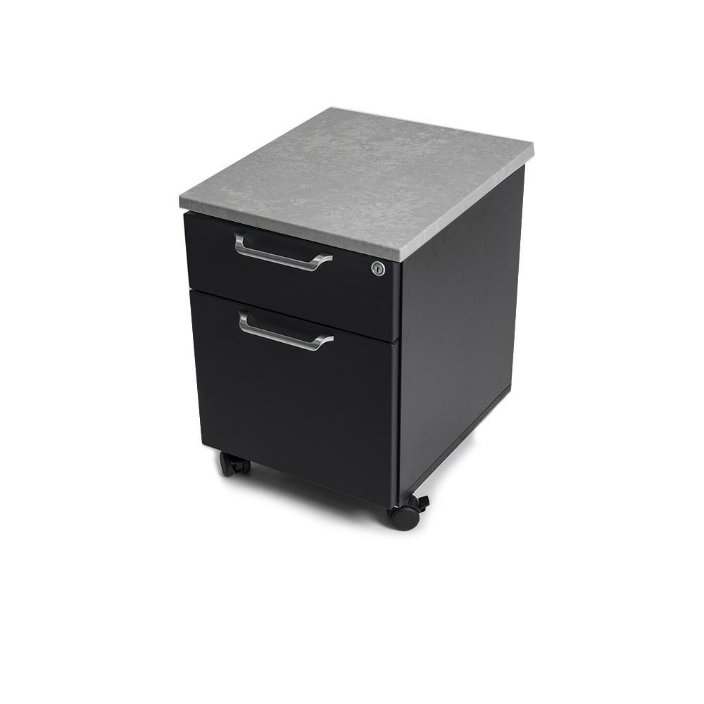 Mojo WorkSpace: Desk + Preassembled Mobile Cabinet Non Epicor Standing Desk Bundle