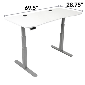 MojoDesk Bundle: Desk + 2 Accessories - Classic White Non Epicor Standing Desk Bundle