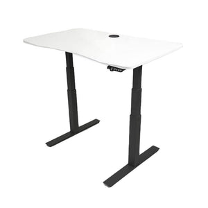 48x30 Height Adjustable Desk - Frame Color: Black - Desktop Color: White