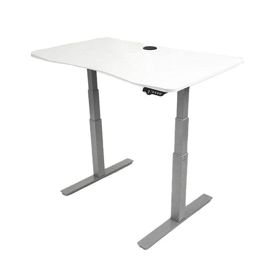 MojoDesk Bundle: Desk + 2 Accessories - Classic White Non Epicor Standing Desk Bundle 45.5x27 / Gray Base / Classic White