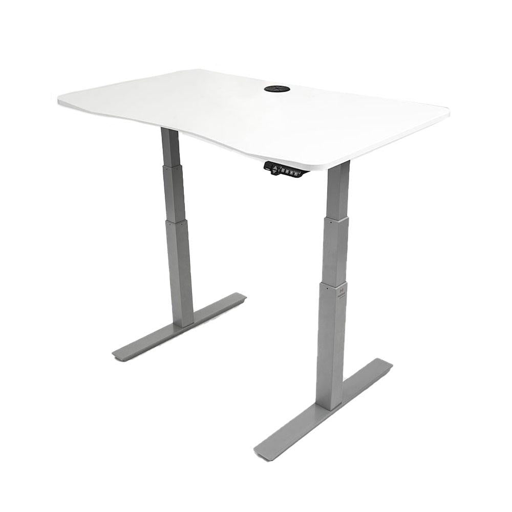 48x30 Height Adjustable Desk - Frame Color: Gray - Desktop Color: White