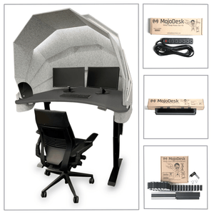 MojoDome: Desk + Soundproofing + 3 Accessories Non Epicor MojoDome Carbon Fiber / Black / Color: Heather