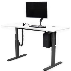 Mojo Gamer Pro Bundle: Standing Gaming Desk + 5 Accessories Non Epicor Gaming Desk Classic White / 69.5x28.75 / Black Base