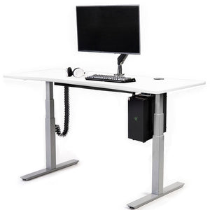 Mojo Gamer Pro Bundle: Standing Gaming Desk + 5 Accessories Non Epicor Gaming Desk Classic White / 69.5x28.75 / Gray Base