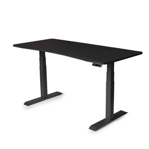 MojoDesk Bundle: Desk + 2 Accessories - Matte Lux Black Non Epicor Standing Desk Bundle 69.5x28.75 / Black Base / Matte Lux Black