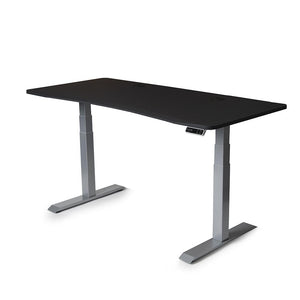 MojoDesk Bundle: Desk + 2 Accessories - Matte Lux Black Non Epicor Standing Desk Bundle 69.5x28.75 / Gray Base / Matte Lux Black